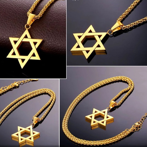New 18k gold Star of David necklace - Picture 2 of 3